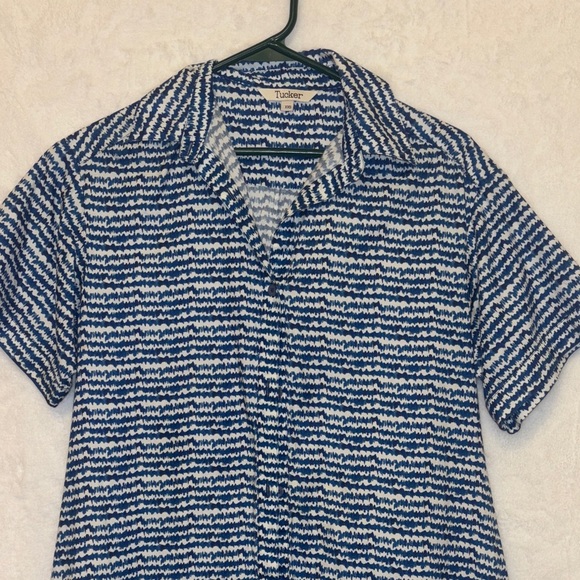 Tucker Navy and White Patterned Dress - Picture 2 of 9